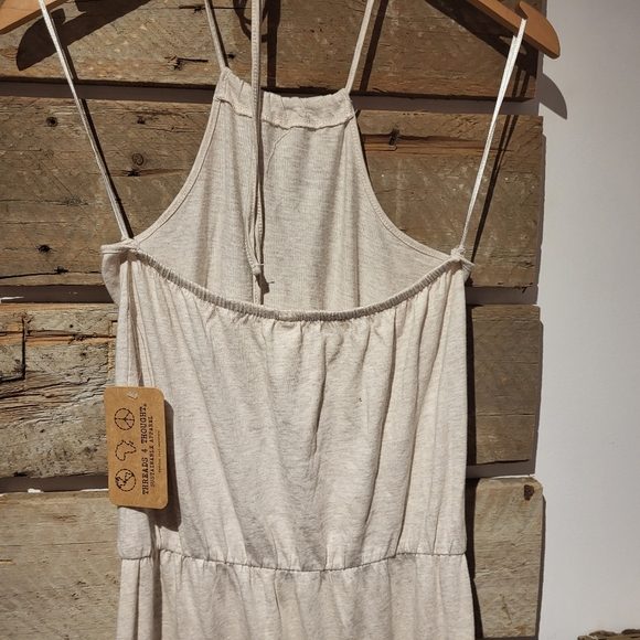 Threads 4 Tought Elegant Cream Maxi Dress Organic Cotton & Modal - Picture 3 of 6
